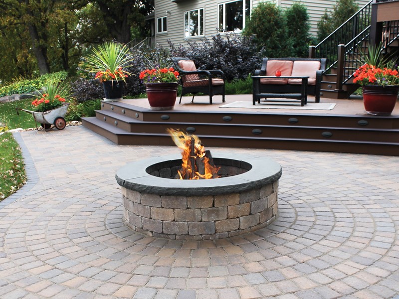 Patio Inspiration Strassen Fire Ring, Retaining Wall Fire Pit Calculator